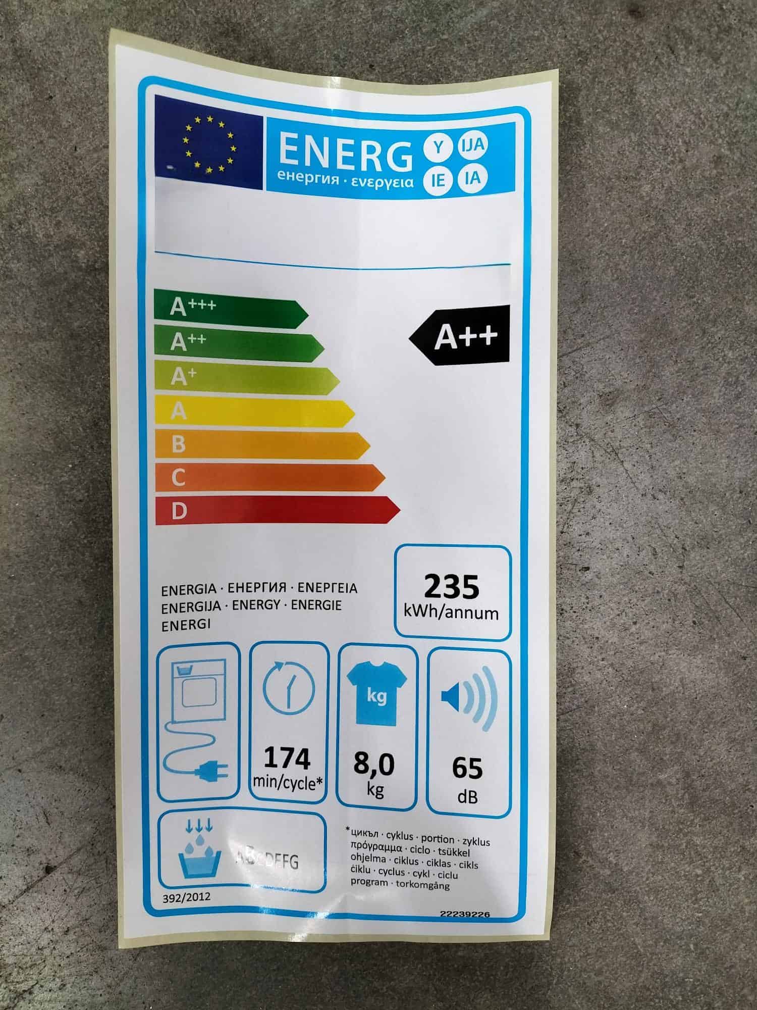Nieuwe warmtepomp droger 8 kg