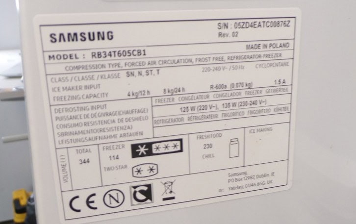 Nette koel-vriescombinatie Samsung RB34T605CB1