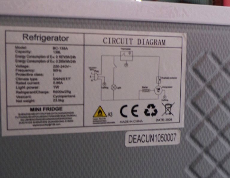 Curecure BC-138A koelkast