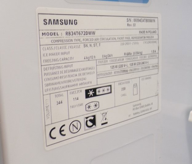 Koel-vriescombinatie Samsung RB34T672DWW