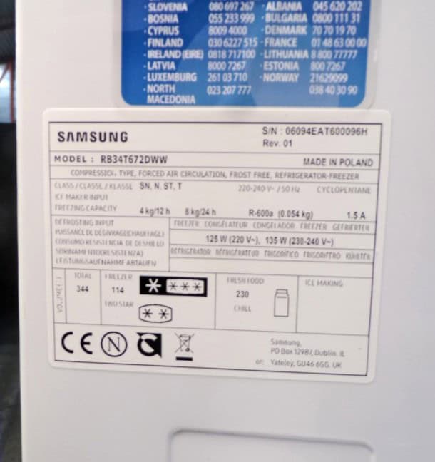 Koel-vriescombinatie Samsung RB34T672DWW