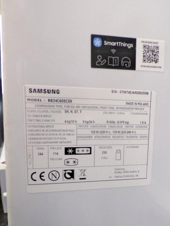 Samsung RB34C605CS9 koel-vriescombinatie RVS