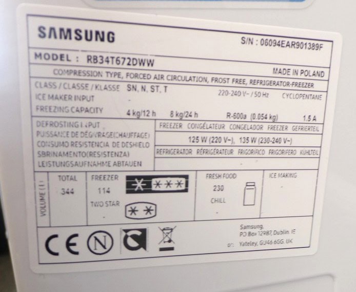 Samsung koel-vriescombinatie - RB34T672DWW - wit