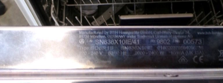 Siemens 2ehands inbouw vaatwasser - SN636X10IE