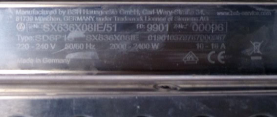 Siemens inbouw vaatwasser - 2ehands - SN636X08IE