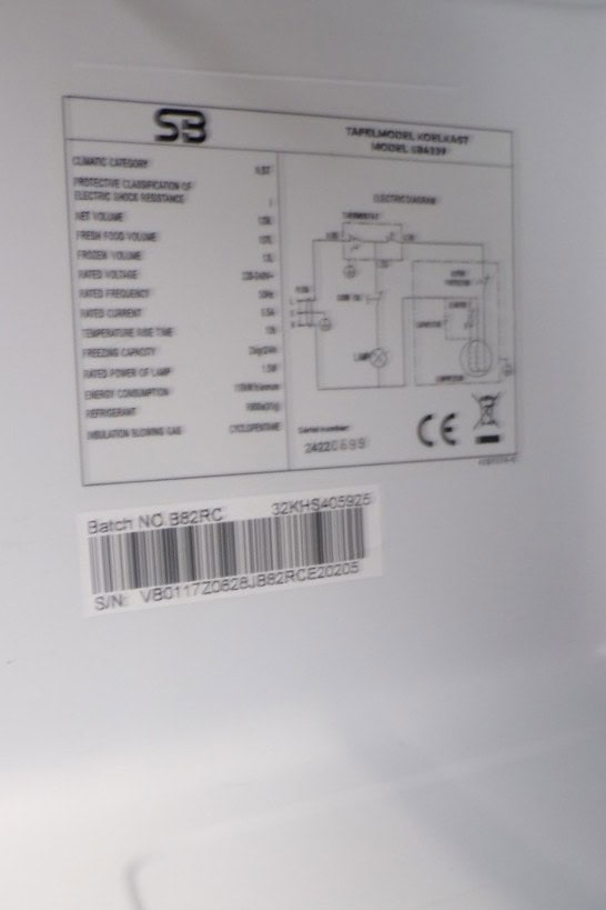 SB tafelmodel koelkast met vriesvakje - 2ehands
