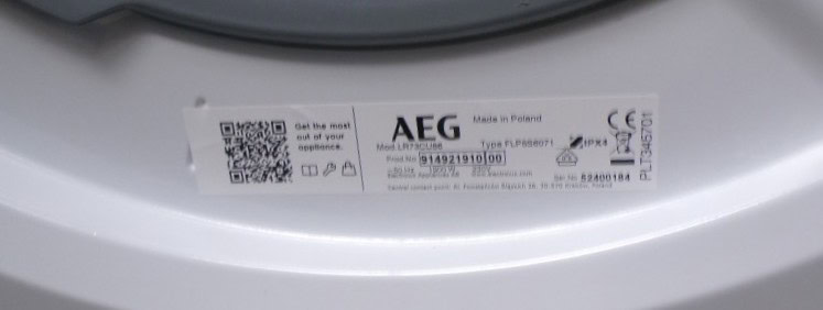 AEG wasmachine - LR73CU86 - 8kg - 1600 toeren
