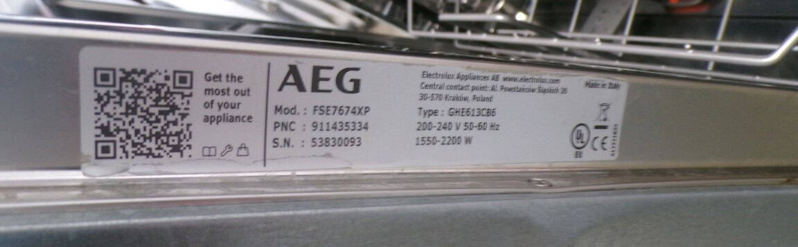 AEG volledig inbouw vaatwasser - FSE7674XP