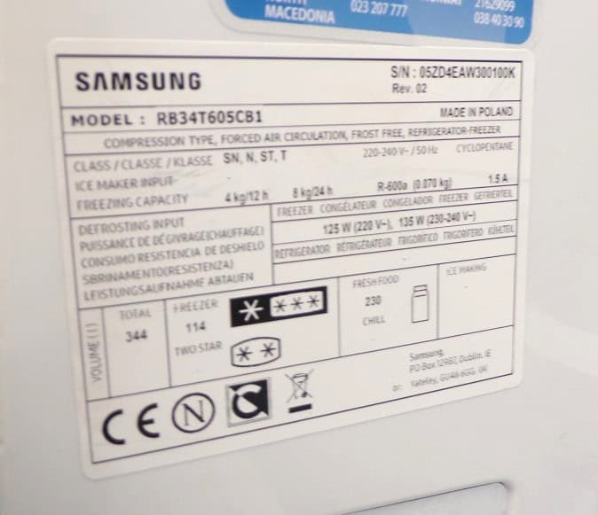 Samsung RB34T605CB1 - zwart - koel-vriescombinatie