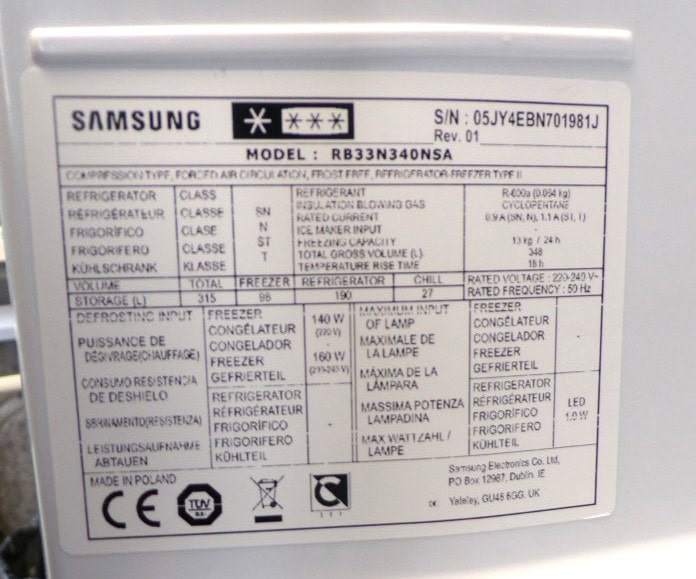 Samsung koel-vriescombinatie - RB33N340NSA