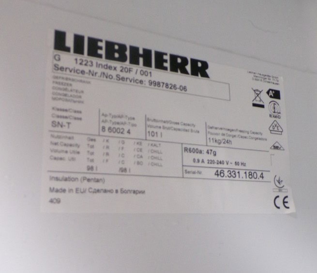 Liebherr G1223 2ehands tafelmodel vriezer