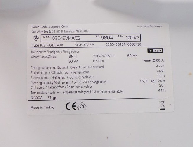 Bosch koel-vriescombinatie - 2ehands - KGE49VI4A - 2 meter