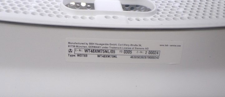 Siemens warmtepompdroger - WT48XM75NL - 9kg