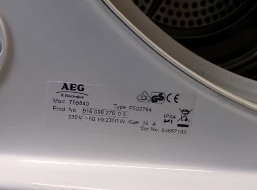 AEG 2ehands condensdroger - T55840 - 7kg