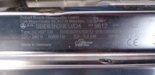 Bosch hoge inbouw vaatwasser SBE63N20EU