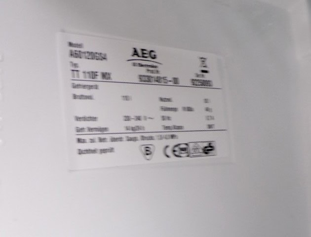 AEG tafelmodel vriezer - TT10FMX - 2ehands
