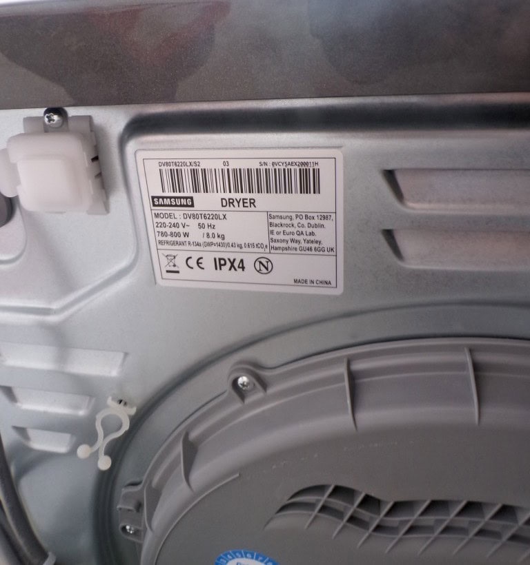 Samsung warmtepomp droger - 8kg - DV80T6220LX