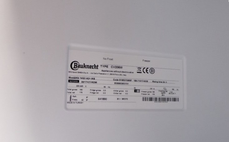 Bauknecht vrieskast - CV206W - 2ehands