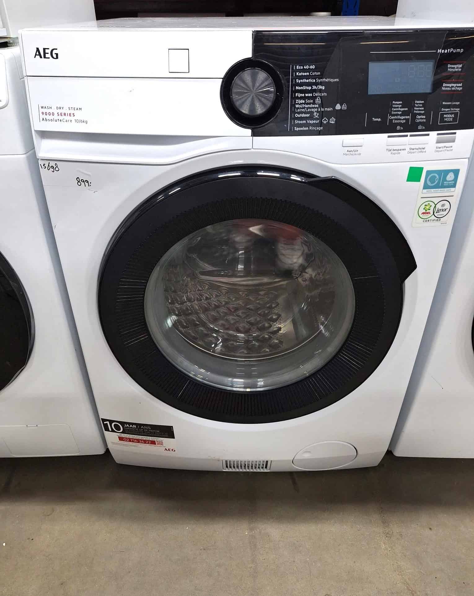AEG LWR9506BN4 was-droog combinatie 10 kg