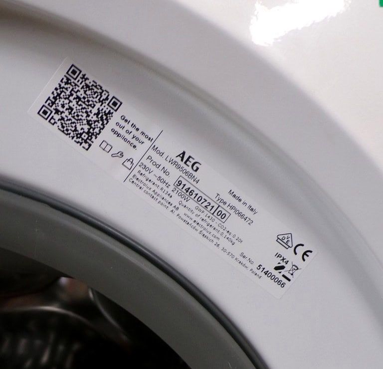 AEG LWR9506BN4 was-droog combinatie 10 kg