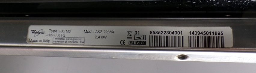 Whirlpool 2ehands inbouw oven AKZ223/IX