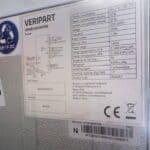 Veripart VPVR185NFCW vrieskast - 274 liter